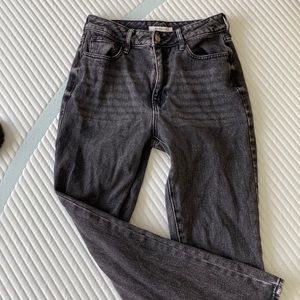 PACSUN MOM BLACK WASH JEANS